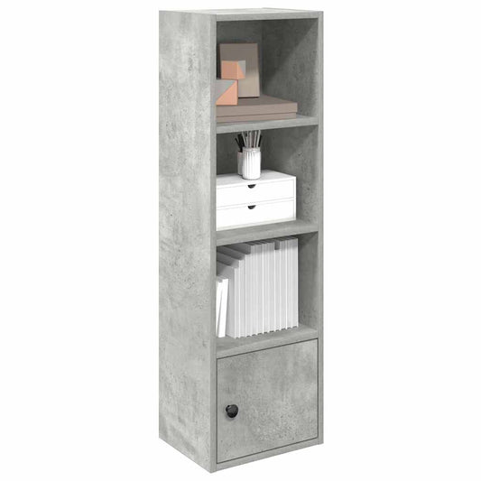 Boekenkast 31x24x102 cm bewerkt hout betongrijs