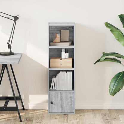 Boekenkast 31x24x102 cm bewerkt hout grijs sonoma eikenkleurig