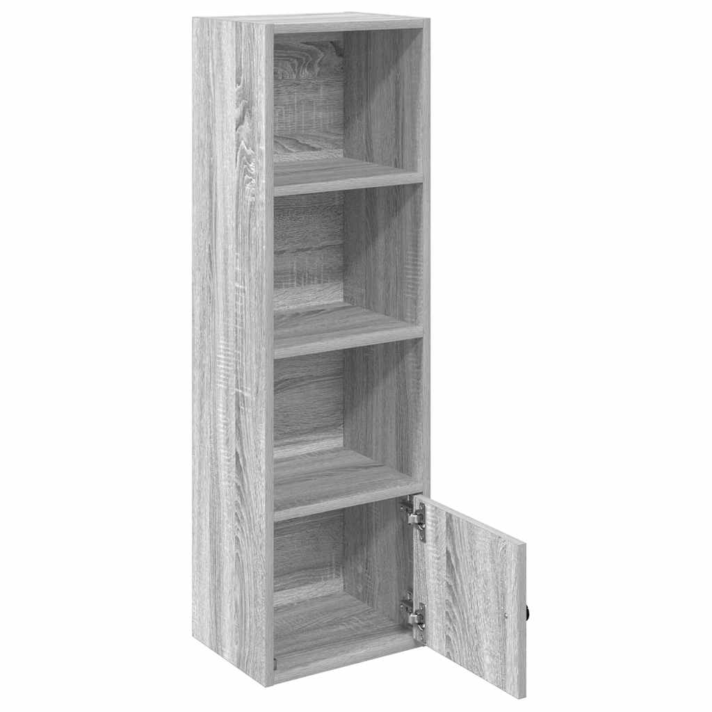 Boekenkast 31x24x102 cm bewerkt hout grijs sonoma eikenkleurig