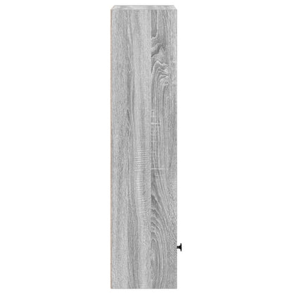 Boekenkast 31x24x102 cm bewerkt hout grijs sonoma eikenkleurig