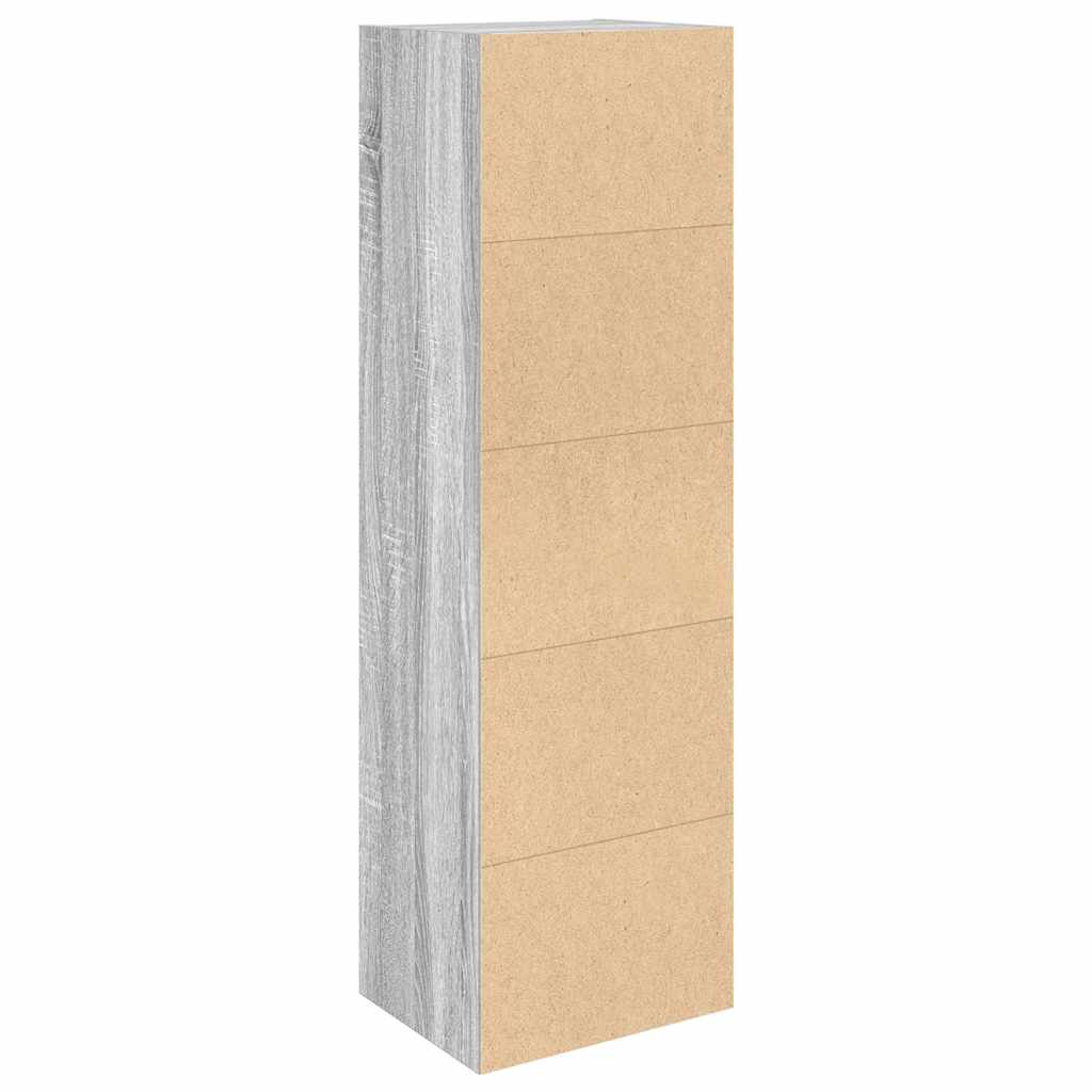 Boekenkast 31x24x102 cm bewerkt hout grijs sonoma eikenkleurig