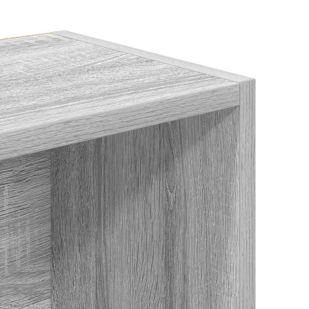 Boekenkast 31x24x102 cm bewerkt hout grijs sonoma eikenkleurig