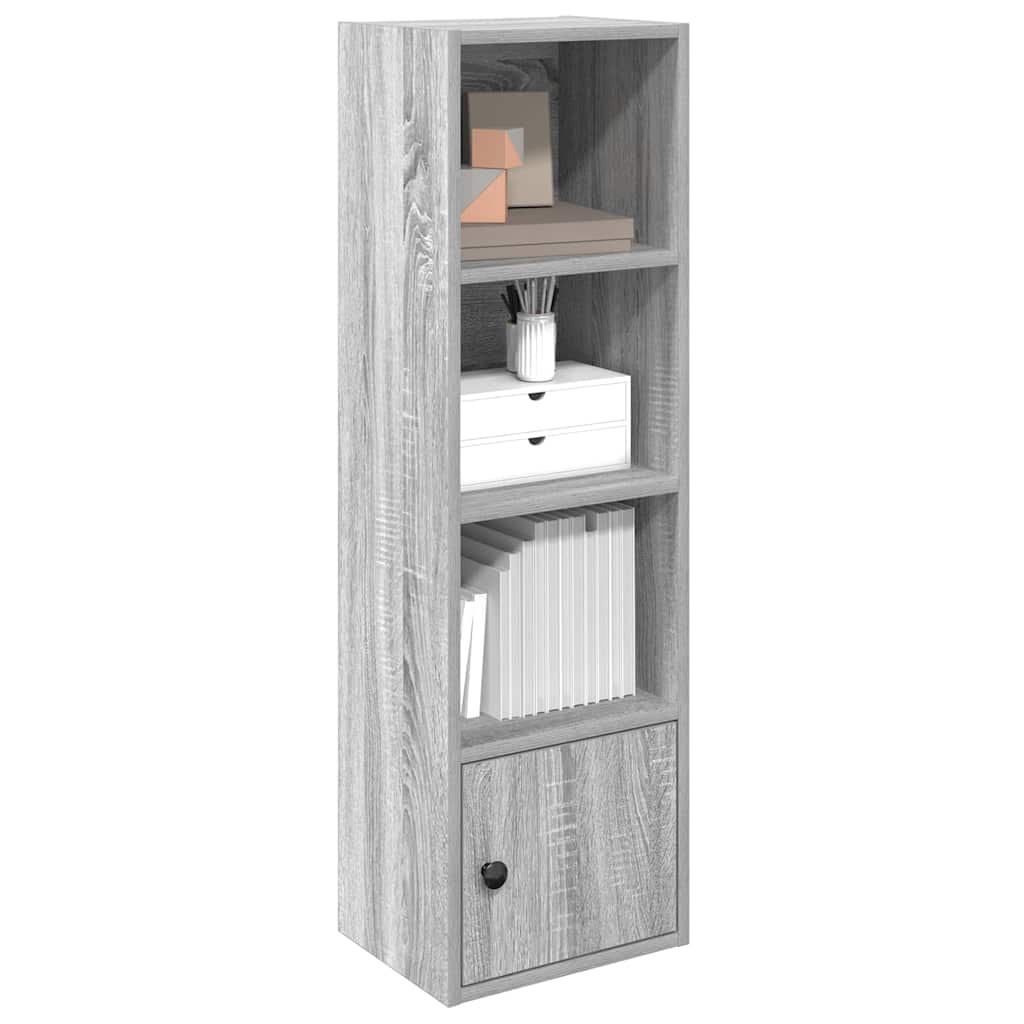 Boekenkast 31x24x102 cm bewerkt hout grijs sonoma eikenkleurig