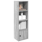 Boekenkast 31x24x102 cm bewerkt hout grijs sonoma eikenkleurig