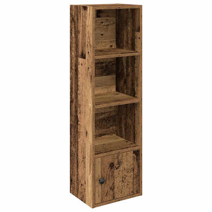 Boekenkast 31x24x102 cm bewerkt hout oud houtkleurig