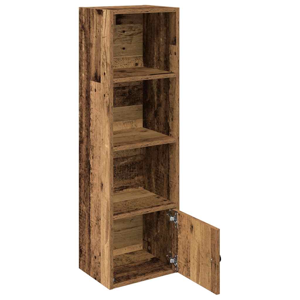 Boekenkast 31x24x102 cm bewerkt hout oud houtkleurig