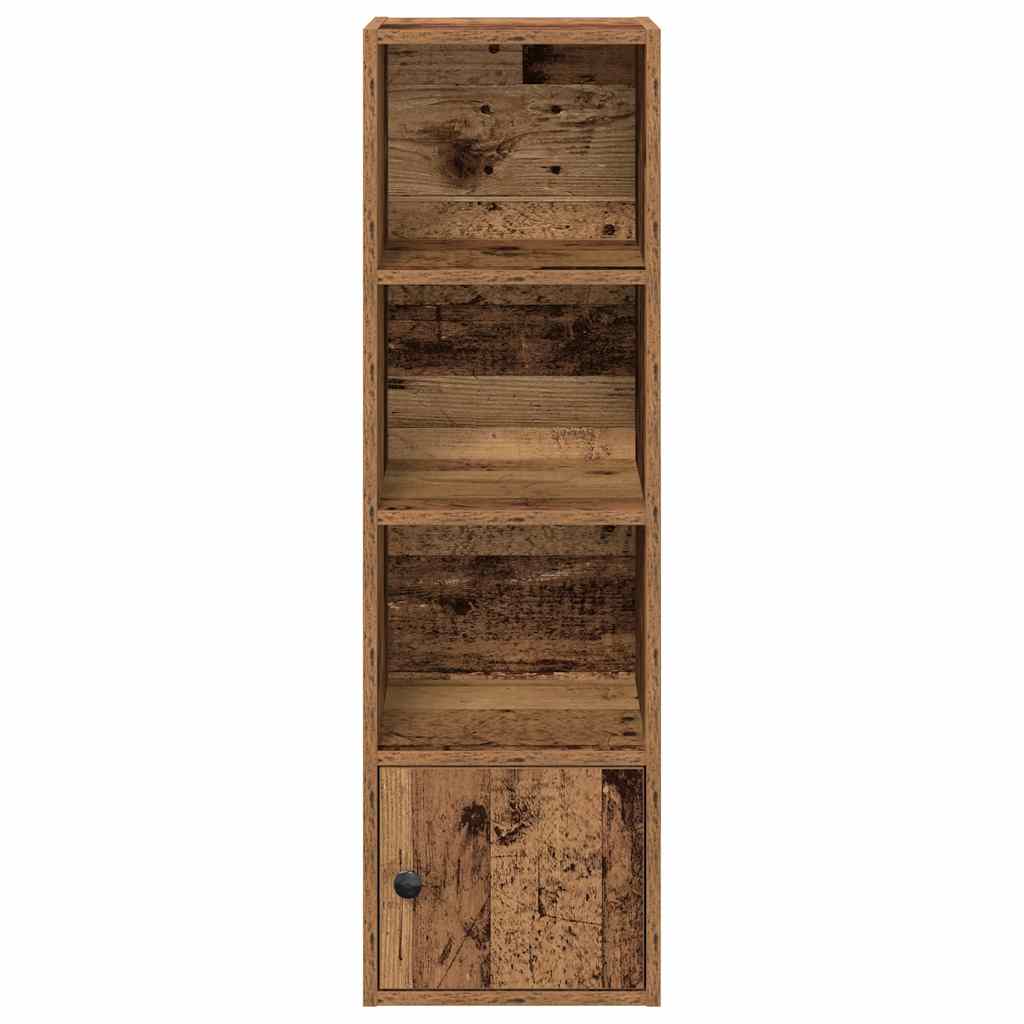 Boekenkast 31x24x102 cm bewerkt hout oud houtkleurig