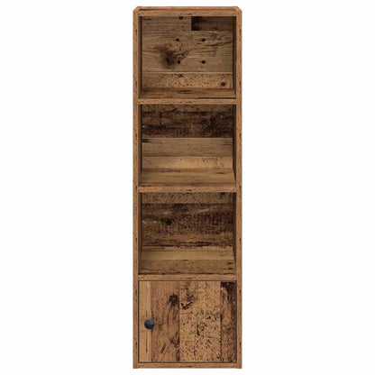 Boekenkast 31x24x102 cm bewerkt hout oud houtkleurig