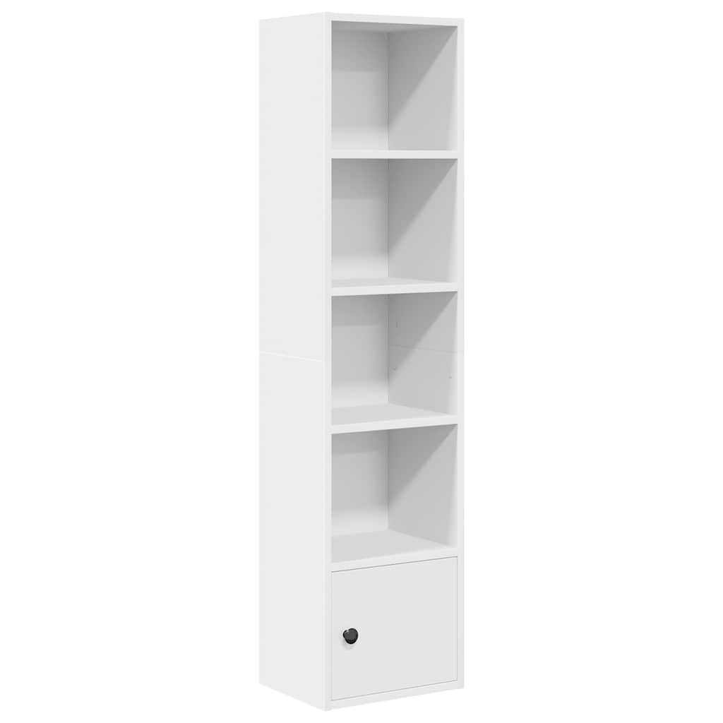 Boekenkast 31x24x127 cm bewerkt hout wit