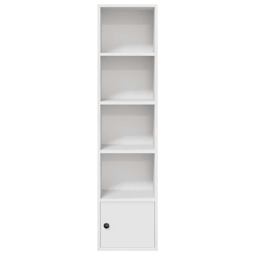 Boekenkast 31x24x127 cm bewerkt hout wit