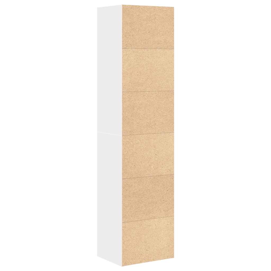 Boekenkast 31x24x127 cm bewerkt hout wit