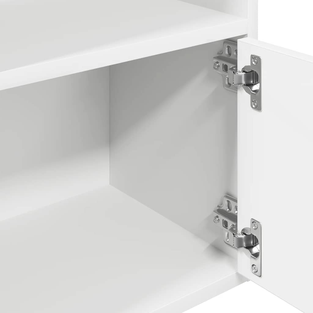 Boekenkast 31x24x127 cm bewerkt hout wit