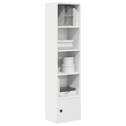 Boekenkast 31x24x127 cm bewerkt hout wit