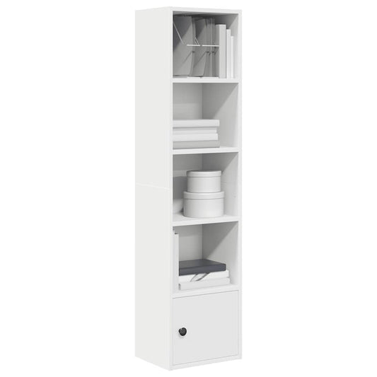 Boekenkast 31x24x127 cm bewerkt hout wit