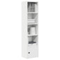 Boekenkast 31x24x127 cm bewerkt hout wit