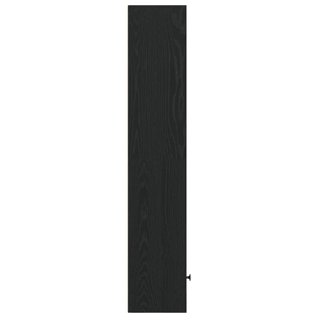 Boekenkast 31x24x127 cm bewerkt hout zwart eikenkleurig