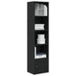 Boekenkast 31x24x127 cm bewerkt hout zwart eikenkleurig