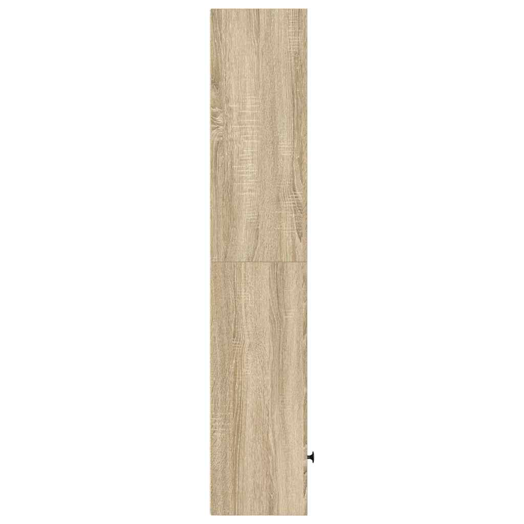 Boekenkast 31x24x127 cm bewerkt hout sonoma eikenkleurig