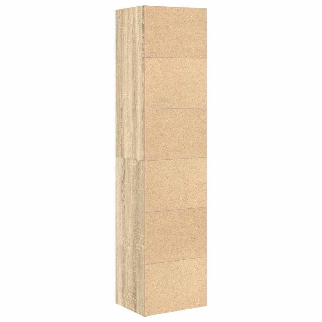 Boekenkast 31x24x127 cm bewerkt hout sonoma eikenkleurig