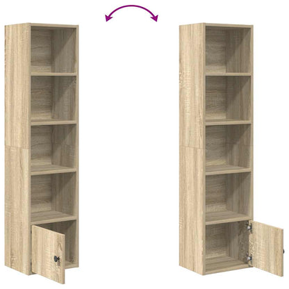 Boekenkast 31x24x127 cm bewerkt hout sonoma eikenkleurig