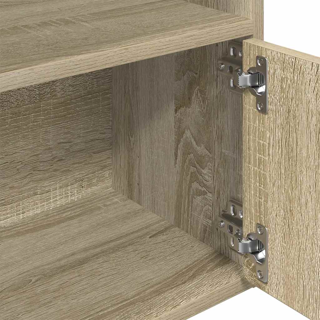 Boekenkast 31x24x127 cm bewerkt hout sonoma eikenkleurig