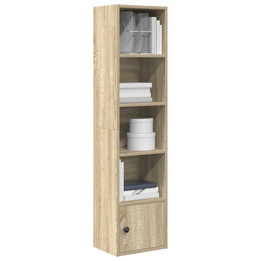 Boekenkast 31x24x127 cm bewerkt hout sonoma eikenkleurig
