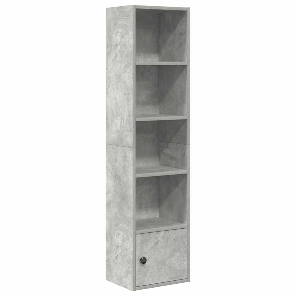Boekenkast 31x24x127 cm bewerkt hout betongrijs