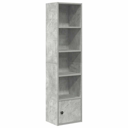 Boekenkast 31x24x127 cm bewerkt hout betongrijs