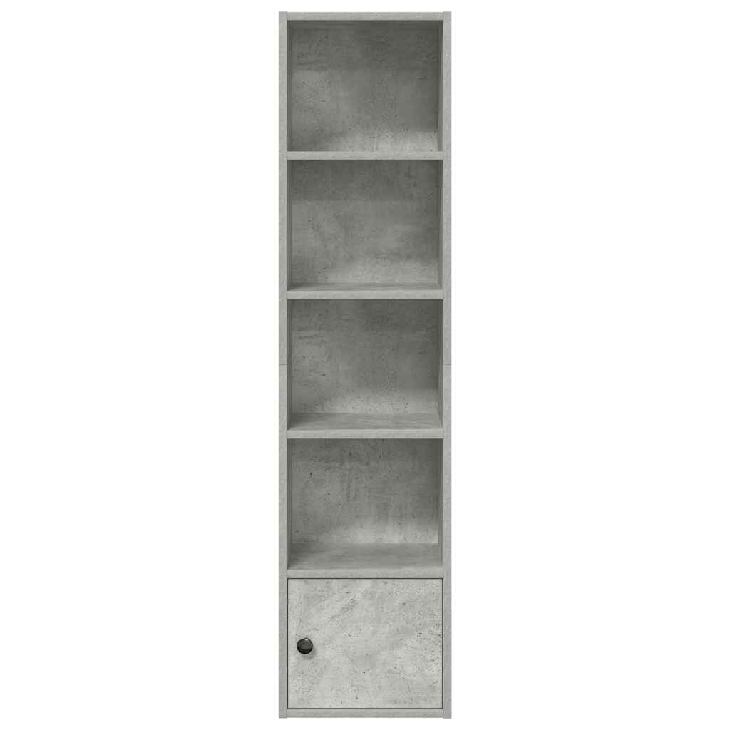 Boekenkast 31x24x127 cm bewerkt hout betongrijs