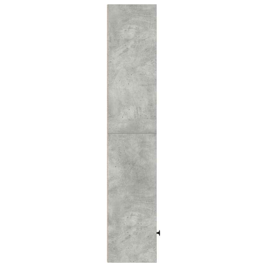 Boekenkast 31x24x127 cm bewerkt hout betongrijs