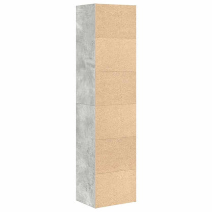 Boekenkast 31x24x127 cm bewerkt hout betongrijs