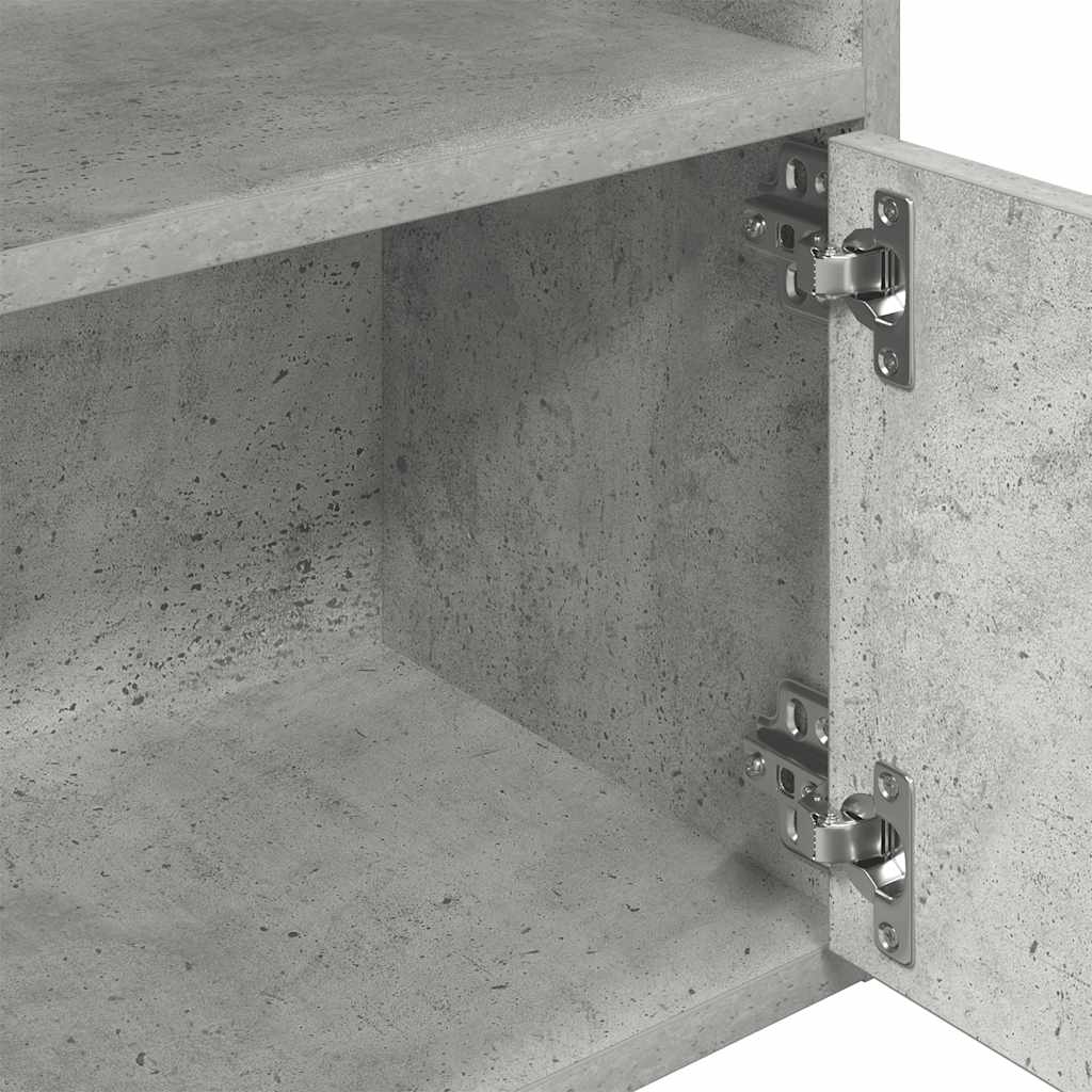 Boekenkast 31x24x127 cm bewerkt hout betongrijs