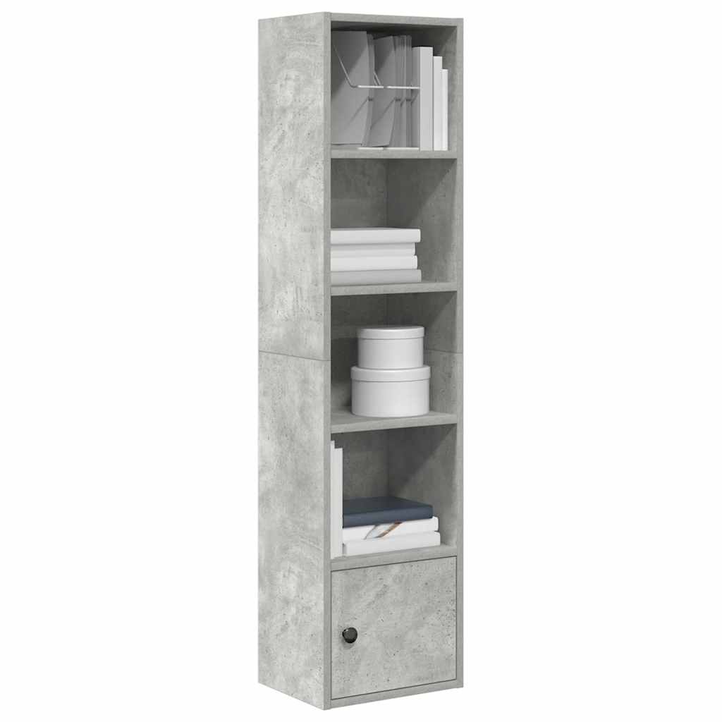 Boekenkast 31x24x127 cm bewerkt hout betongrijs