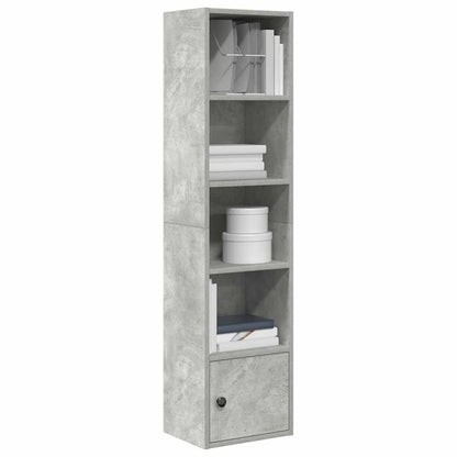 Boekenkast 31x24x127 cm bewerkt hout betongrijs