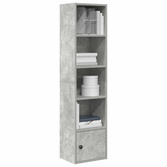 Boekenkast 31x24x127 cm bewerkt hout betongrijs