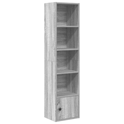 Boekenkast 31x24x127 cm bewerkt hout grijs sonoma eikenkleurig