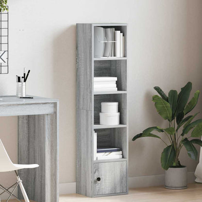 Boekenkast 31x24x127 cm bewerkt hout grijs sonoma eikenkleurig