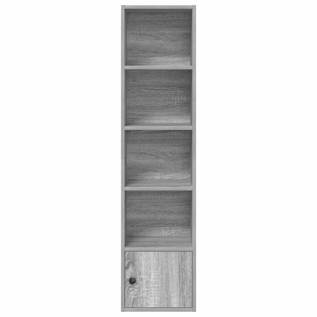 Boekenkast 31x24x127 cm bewerkt hout grijs sonoma eikenkleurig