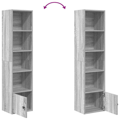 Boekenkast 31x24x127 cm bewerkt hout grijs sonoma eikenkleurig