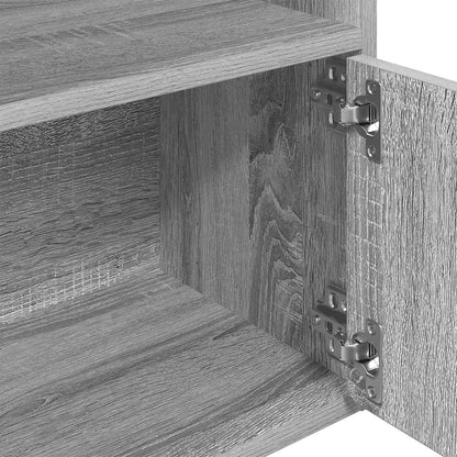 Boekenkast 31x24x127 cm bewerkt hout grijs sonoma eikenkleurig