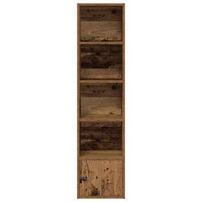 Boekenkast 31x24x127 cm bewerkt hout oud houtkleurig