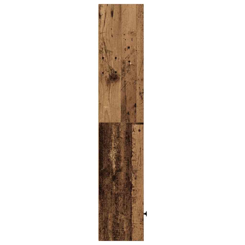 Boekenkast 31x24x127 cm bewerkt hout oud houtkleurig