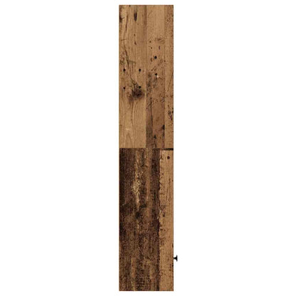 Boekenkast 31x24x127 cm bewerkt hout oud houtkleurig