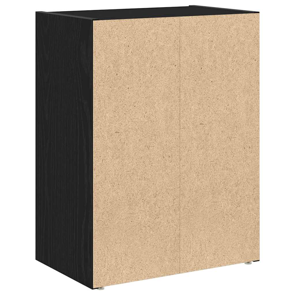 Boekenkast 40x24x52 cm bewerkt hout zwart eikenkleurig
