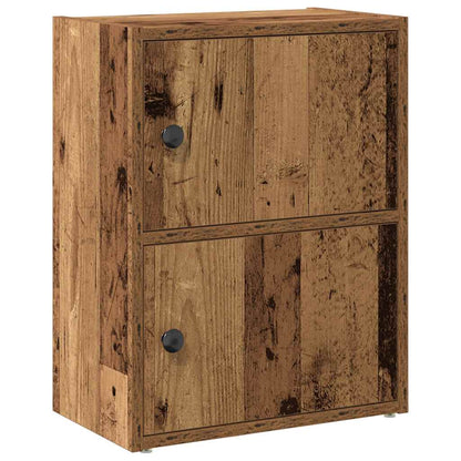 Boekenkast 40x24x52 cm bewerkt hout oud houtkleurig