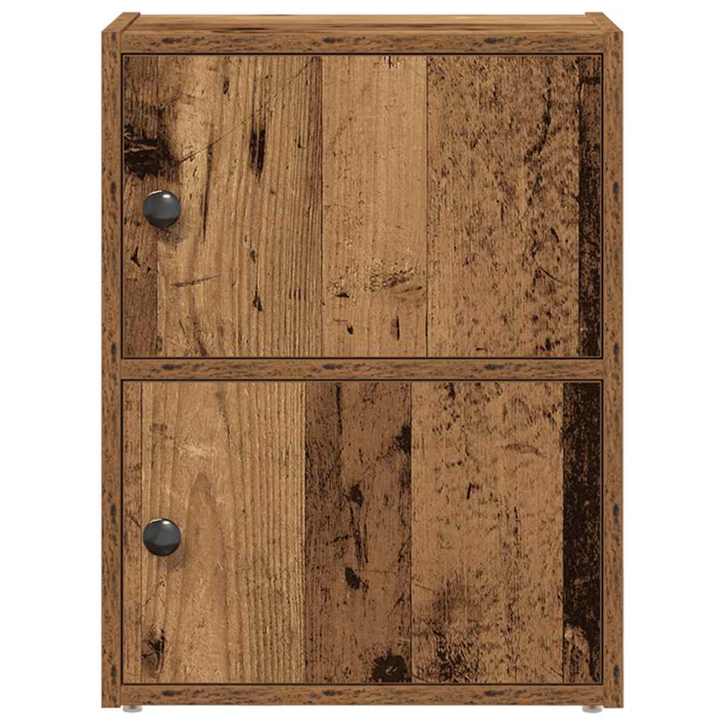 Boekenkast 40x24x52 cm bewerkt hout oud houtkleurig