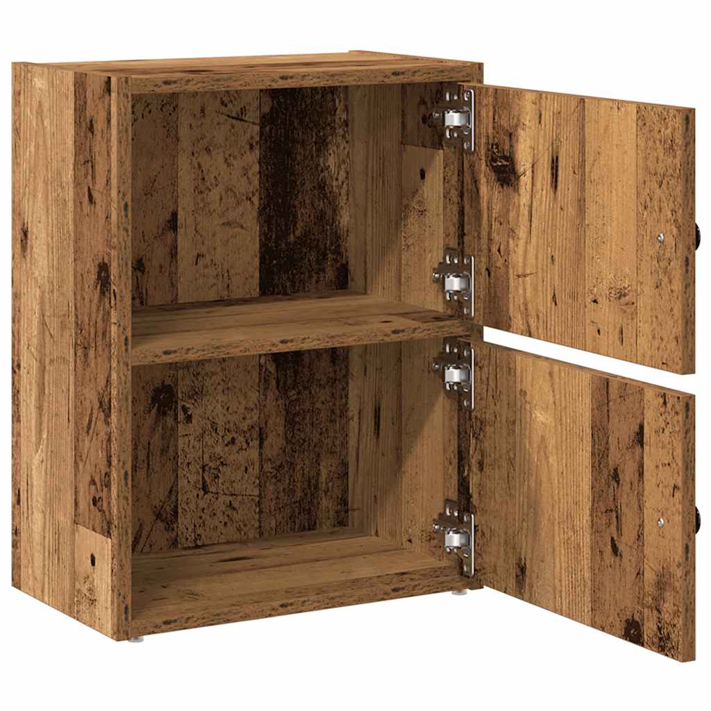 Boekenkast 40x24x52 cm bewerkt hout oud houtkleurig