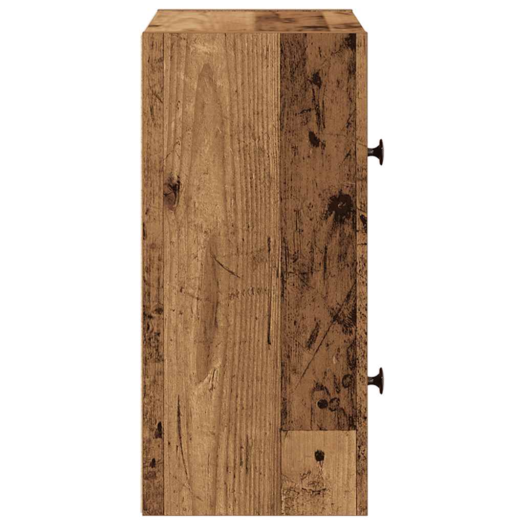 Boekenkast 40x24x52 cm bewerkt hout oud houtkleurig