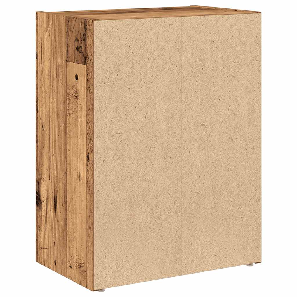 Boekenkast 40x24x52 cm bewerkt hout oud houtkleurig