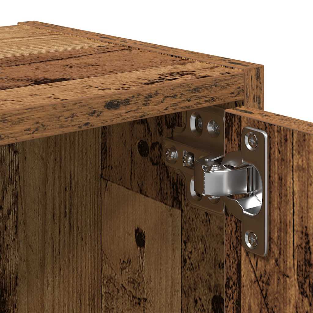 Boekenkast 40x24x52 cm bewerkt hout oud houtkleurig